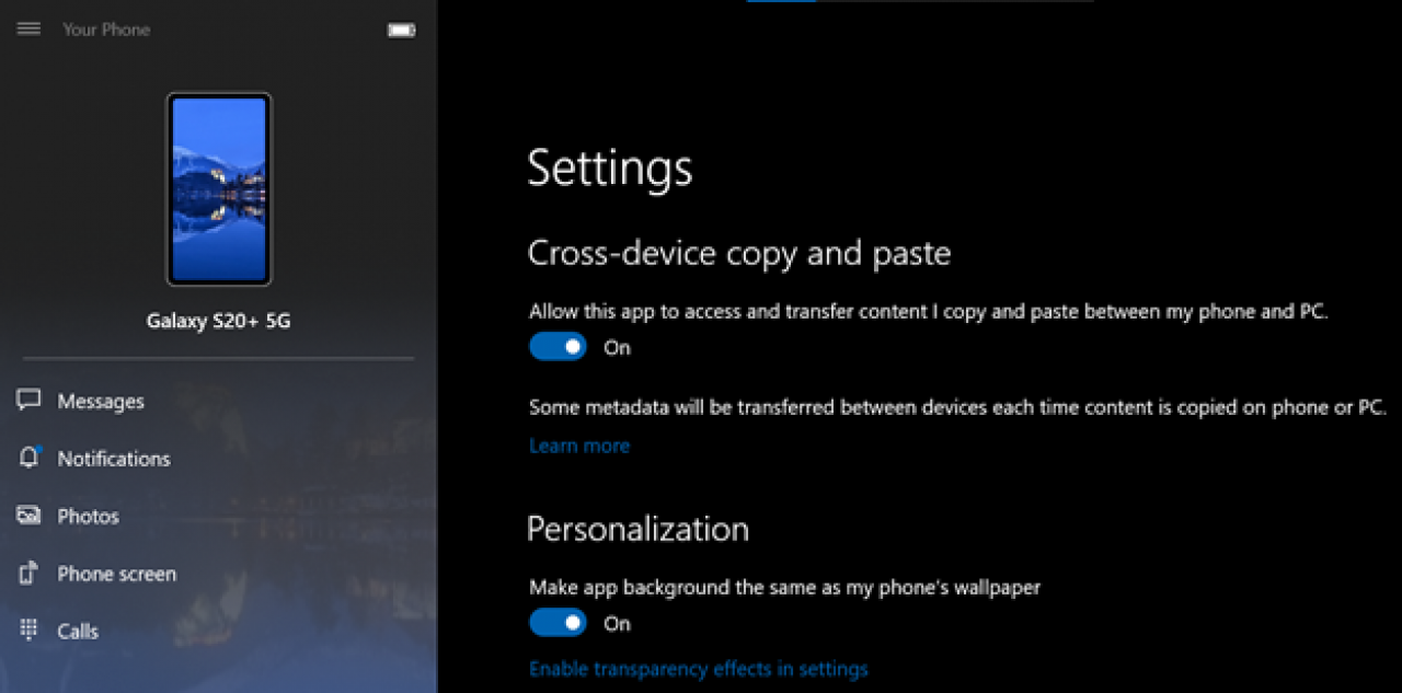 [13/03/2020] Windows 10 Ihr Smartphone Cross device copy and paste