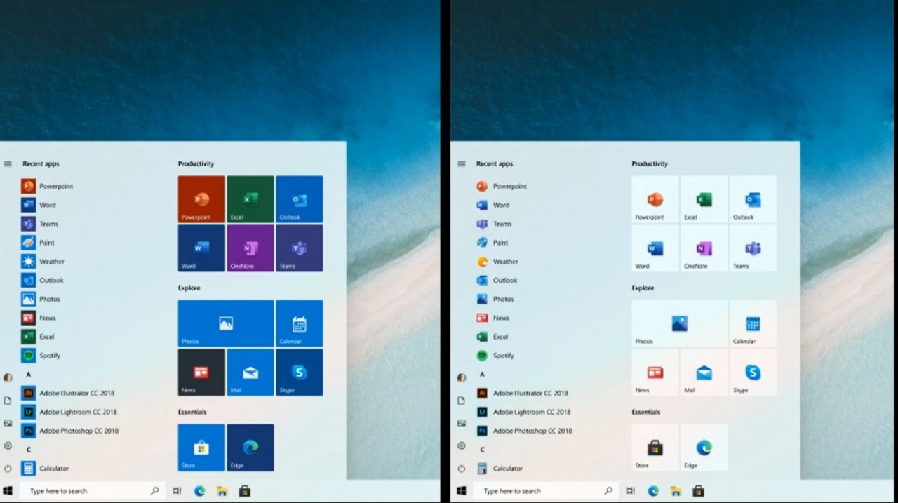 [04/03/2020] Windows 10 Version 1909 (links) vs. Windows 10 Version 2004 (rechts)