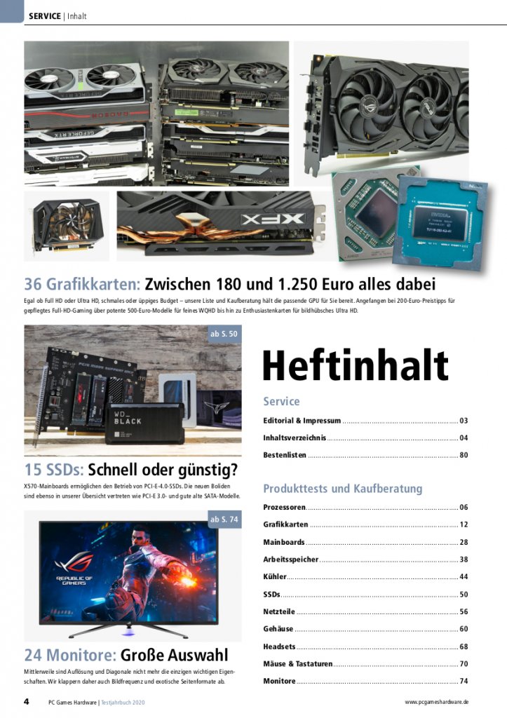 [23/03/2020] PCGH-Testjahrbuch 2020: Inhalt