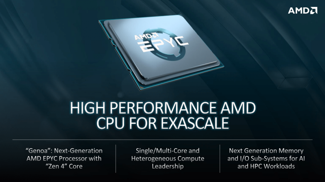 [05/03/2020] Ein Twitter-Leaker konkretisierte seine Daten zu AMDs Epyc-CPUs mit Codename Genoa. Das neue Flaggschiff soll Epyc 9664 heißen und 400 W aufnehmen.