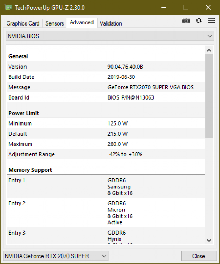 [08/04/2020] Mithilfe von GPU-Z können Sie die Limite Ihrer Grafikkarte auslesen.