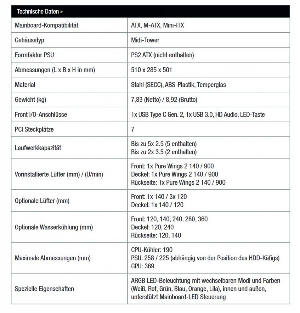 [15/04/2020] Be Quiet Pure Base 500DX: Mehr Airflow und nun auch ARGB-Beleuchtung