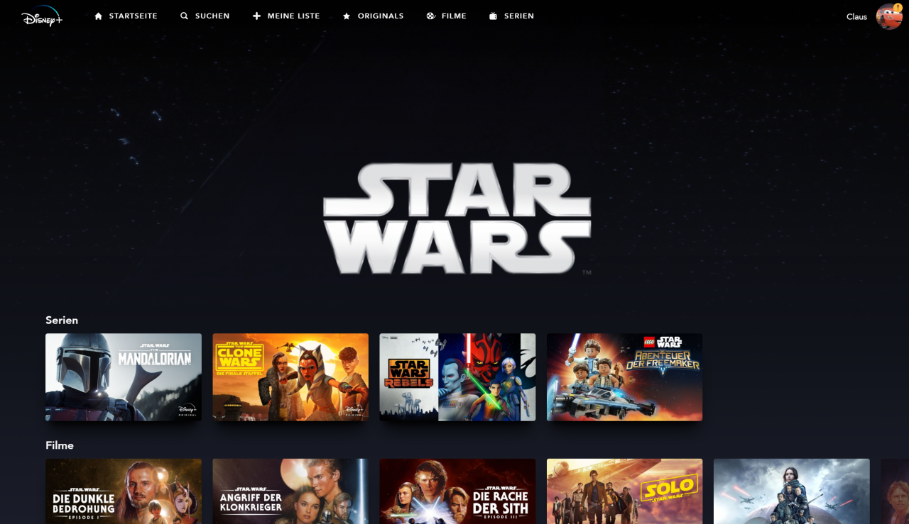 [09/04/2020] Disney Plus Rubrik Star Wars