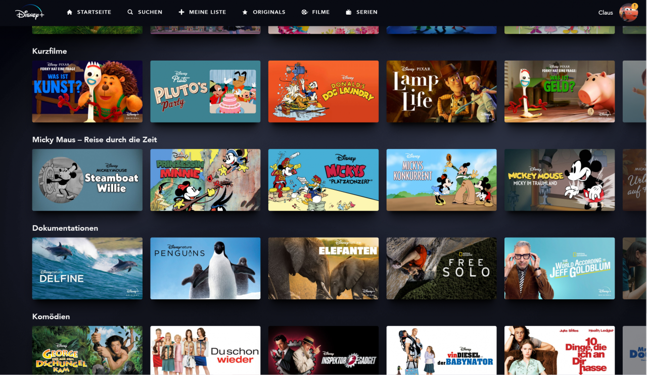[09/04/2020] Disney Plus Startseite 5 