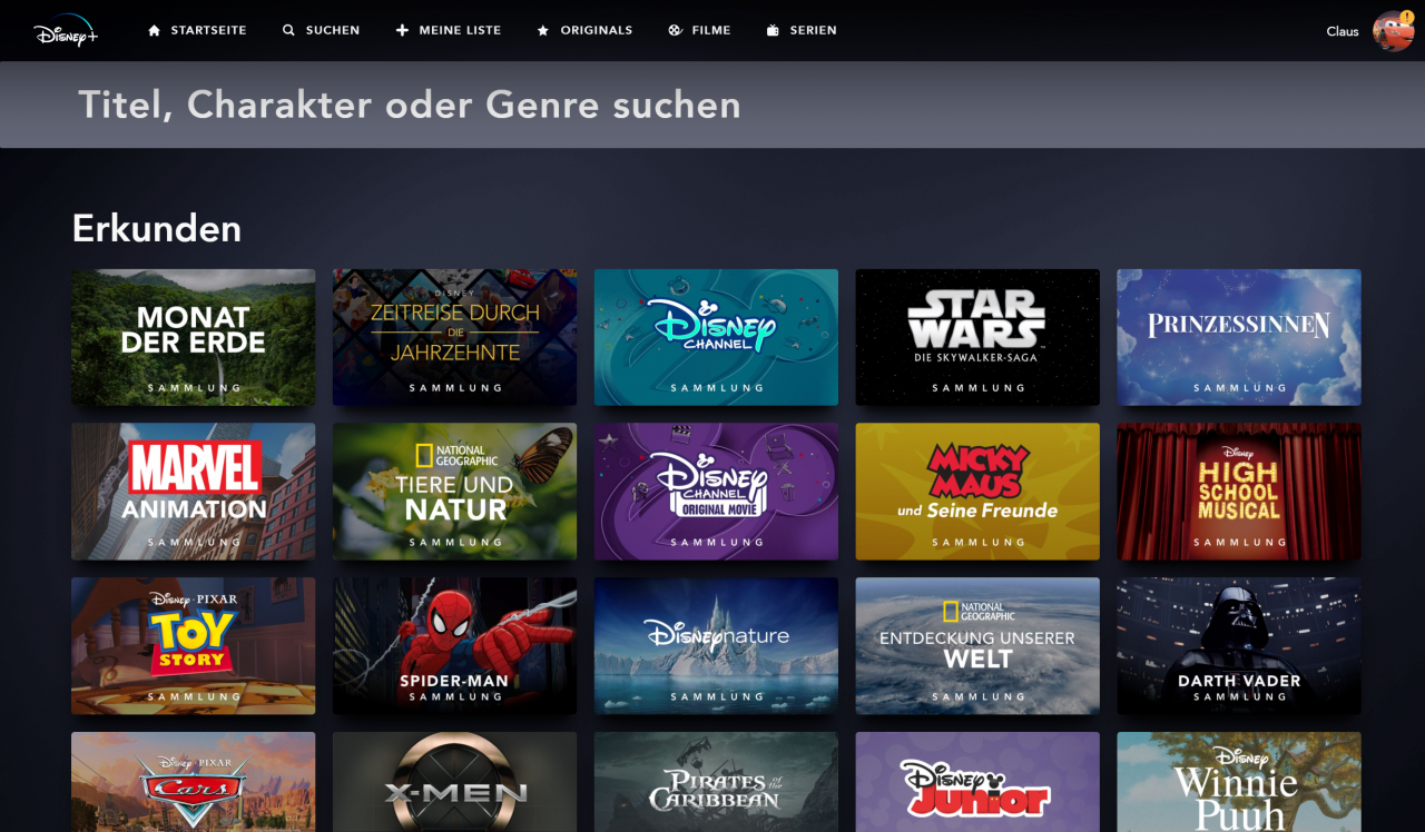 [09/04/2020] Disney Plus Suche