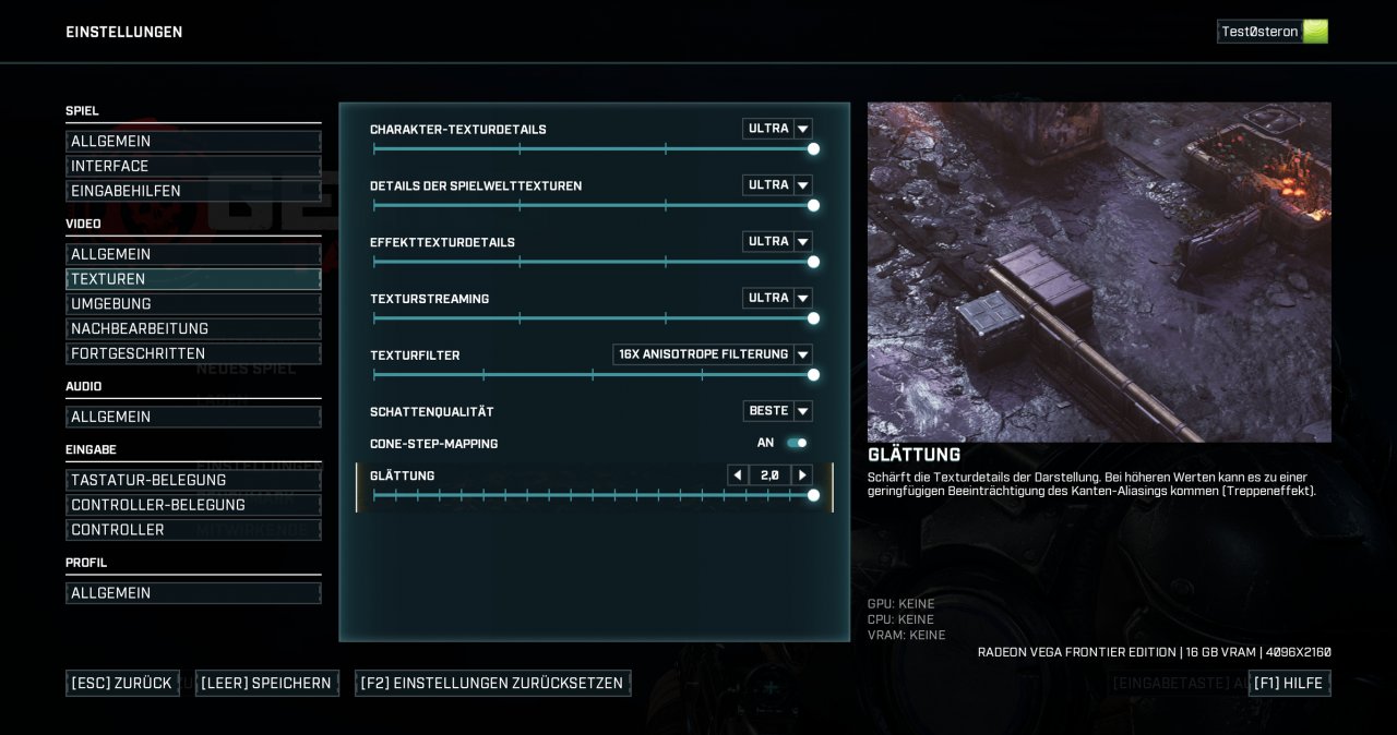 Gears Tactics Grafikoptionen #2