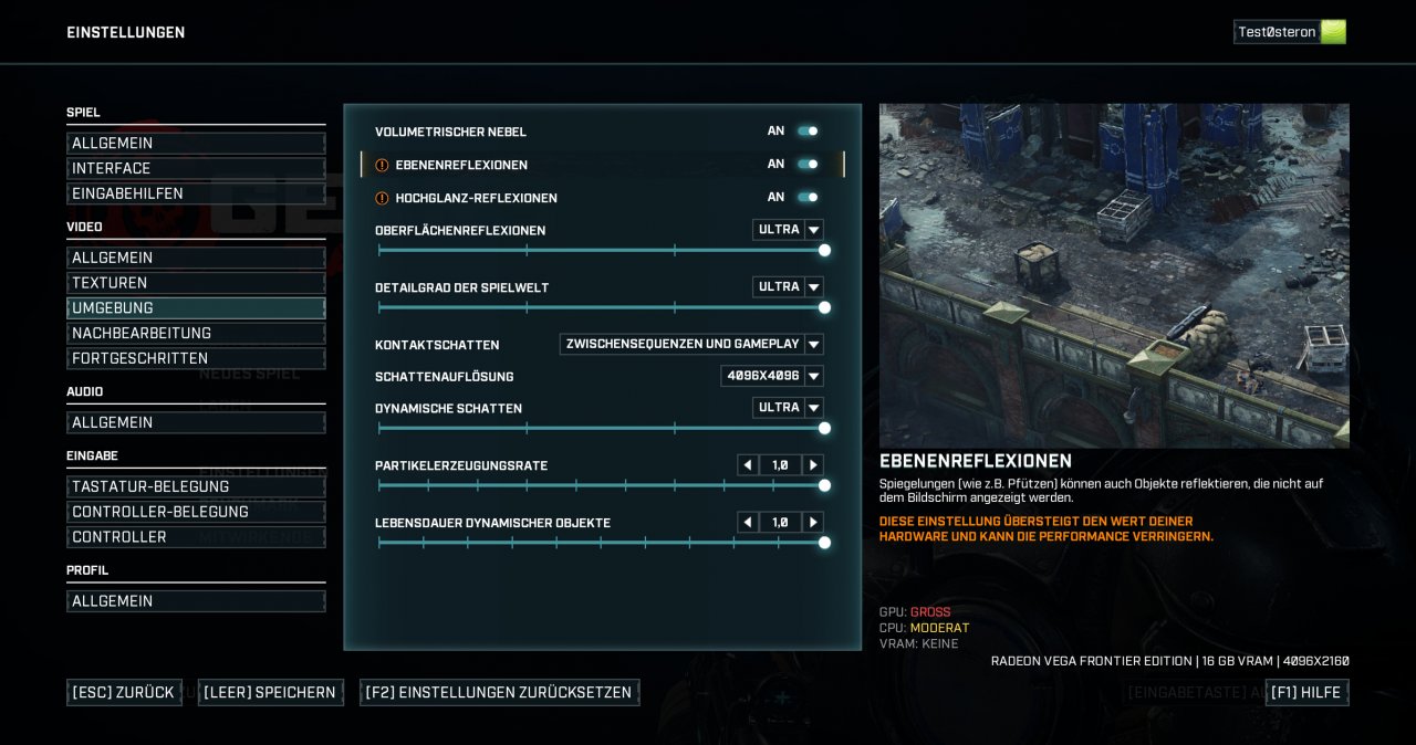 Gears Tactics Grafikoptionen #3