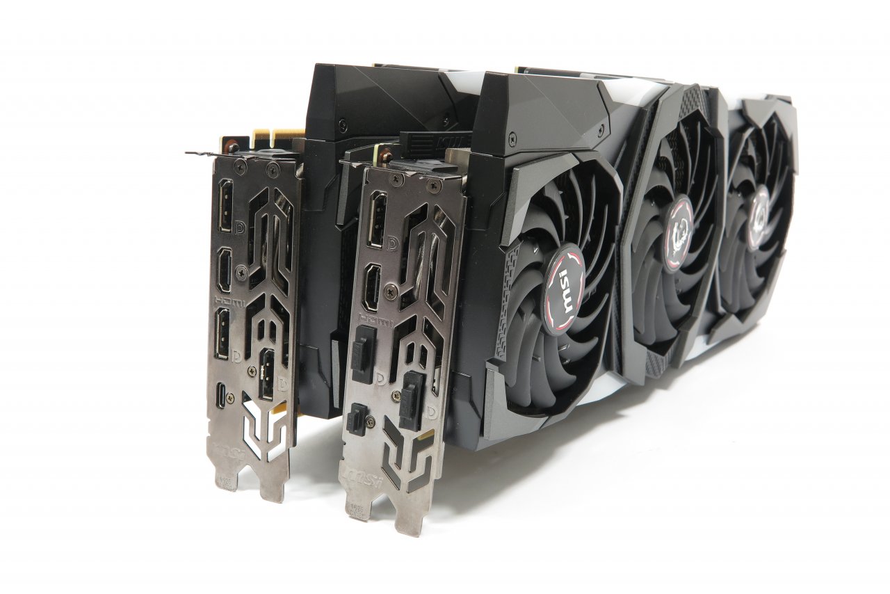 [28/04/2020] MSI-Trio im Duett: Gaming X (links) neben Gaming Z – Front/Anschlüsse