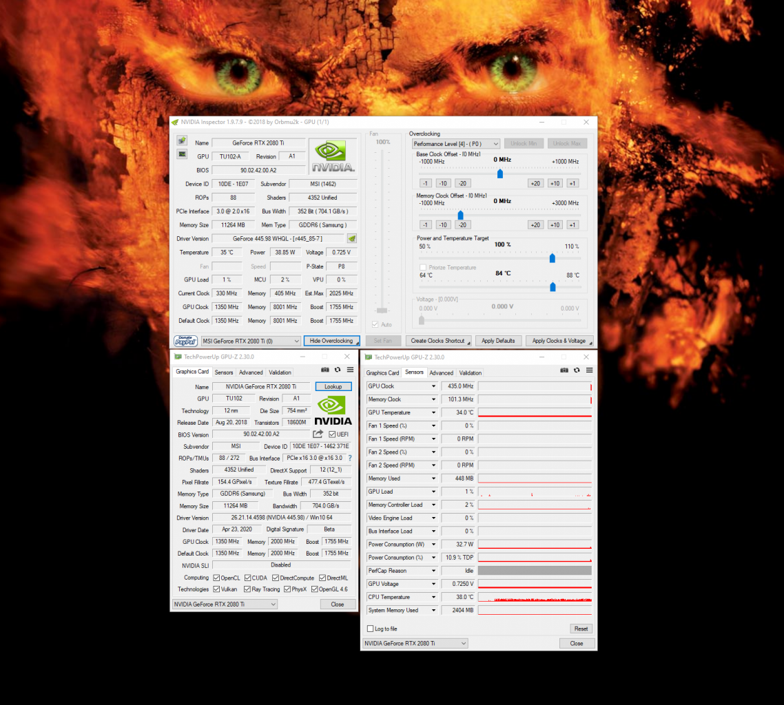 [28/04/2020] MSI Geforce RTX 2080 Ti Gaming Z Trio GPU-Z & nSpector Overview