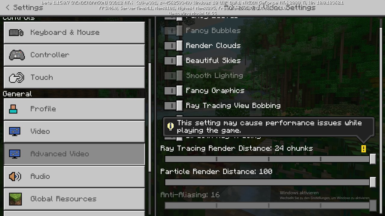 [16/04/2020] Die Ray Tracing Render Distance hat enorme Auswirkungen auf Qualität und Leistung.