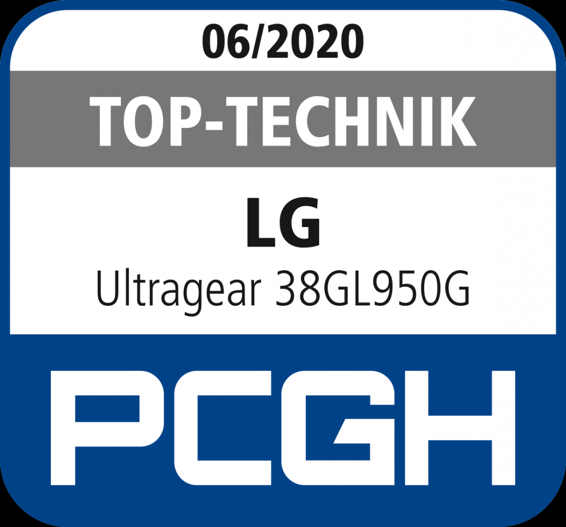 [11/05/2020] Wegen seinen einzigartigen Eigenschaften und hervorragenden Qualität verleihen wir dem LG Ultragear 38GL950G unseren Top-Technik-Award.