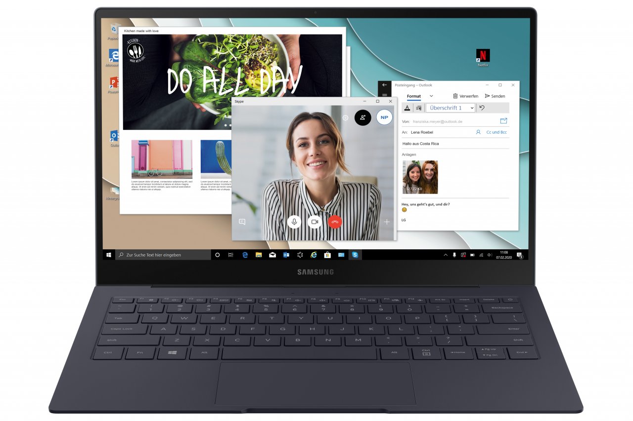 [29/05/2020] Samsung Galaxy Book S SM W767N Mercury Grey Front offen rgb
