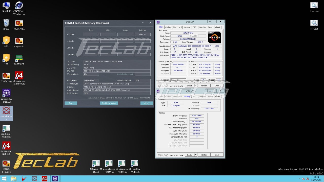 [30/06/2020] Ryzen 7 4700GE: Testmuster abgelichtet und im Speicher-Benchmark (2)