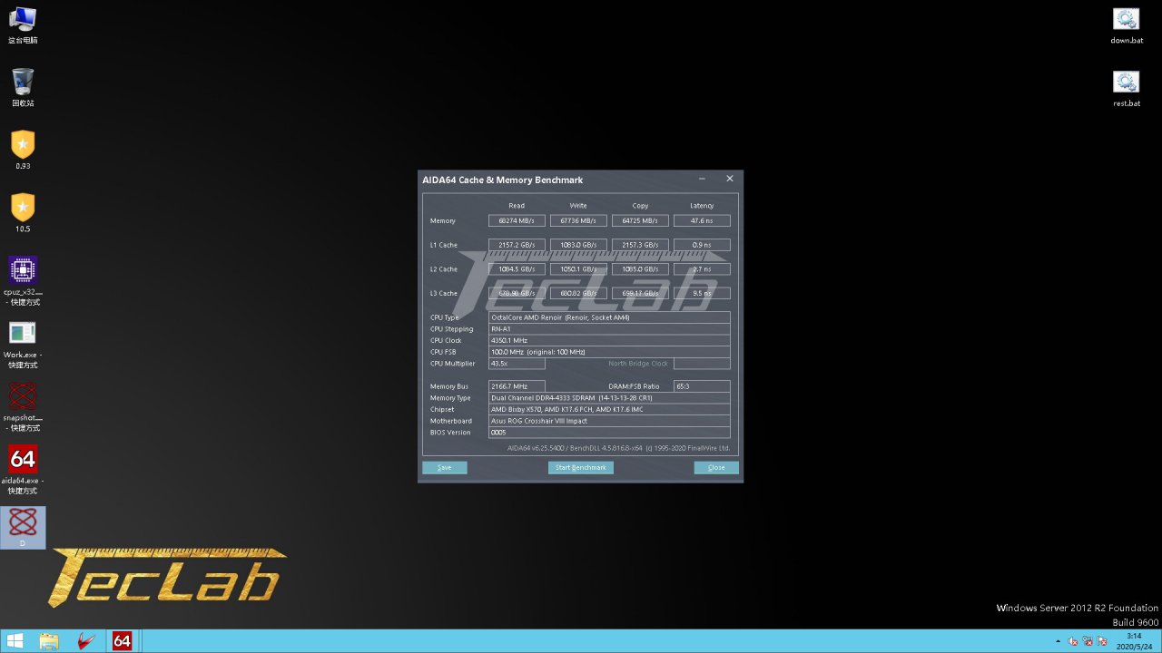 [30/06/2020] Ryzen 7 4700GE: Testmuster abgelichtet und im Speicher-Benchmark (1)