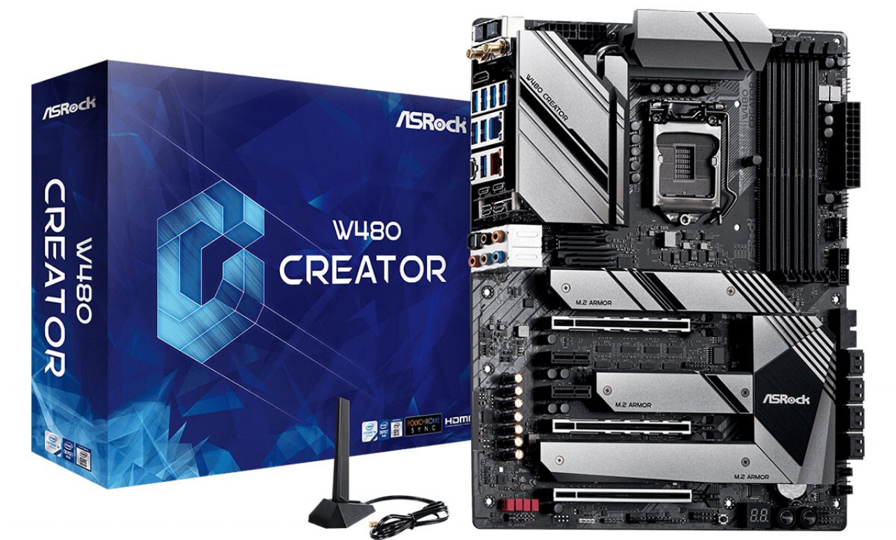 [05/06/2020] Asrock W480 Creator: Für Comet-Lake-Xeons mit zehn Kernen (1)