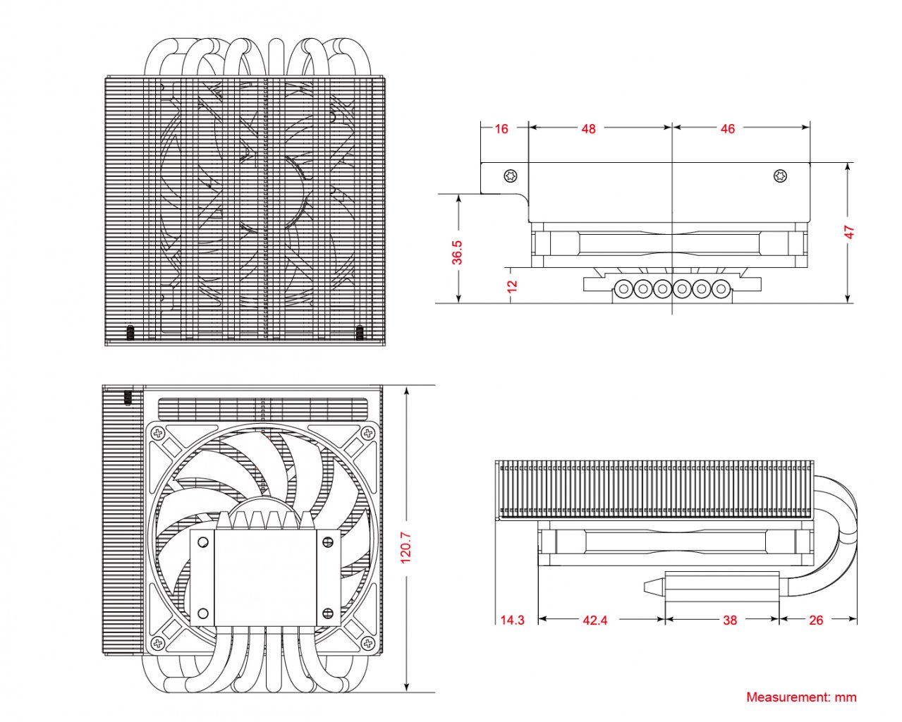 [12/06/2020] Sechs Heatpipes unter 47 Millimetern: ID-Cooling IS 47K soll 130 Watt kühlen (5)