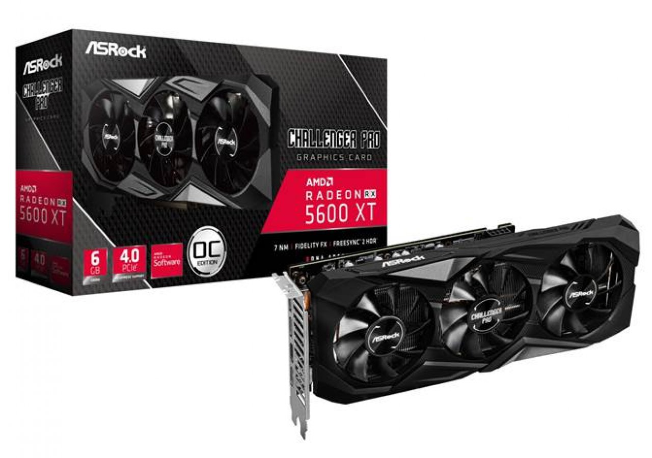 [30/06/2020] Radeon RX 5600 XT Challenger Pro 6G OC: Neues Custom-Design von Asrock mit Triple-Kühler (1)