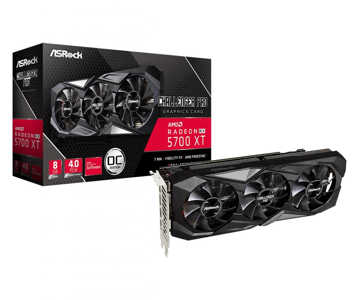 [31/07/2020] Radeon RX 5700 XT Challenger Pro 8G OC: Neue Asrock-Grafikkarte mit Triple-Kühler (4)
