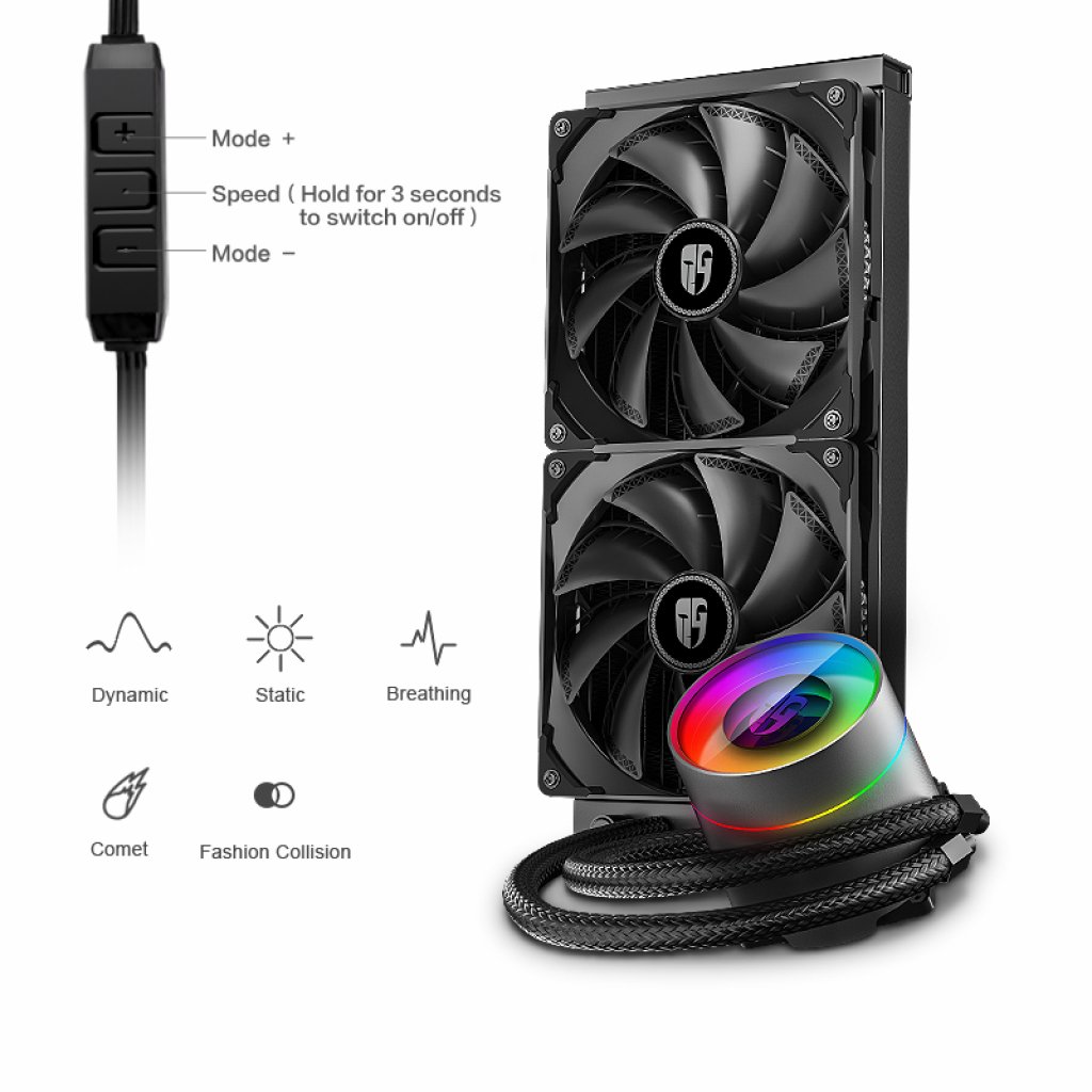 [07/07/2020] Deepcool Castle 280EX: Neue Radiatorgröße für AiO-Wakü mit Anti-Leck und aRGB (5)