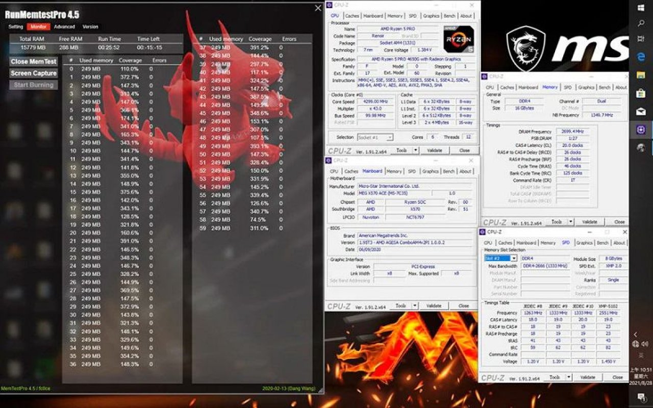 [22/07/2020] Ryzen 4000G-CPUs&nbsp;- MSI beweist OC-Potential der neuen Prozessoren &nbsp;