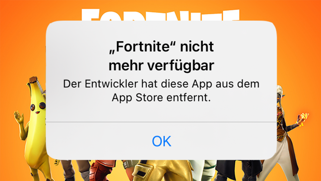 Im AppStore ist der beliebte Battle-Royale-Shooter Fortnite nicht mehr verfügbar.