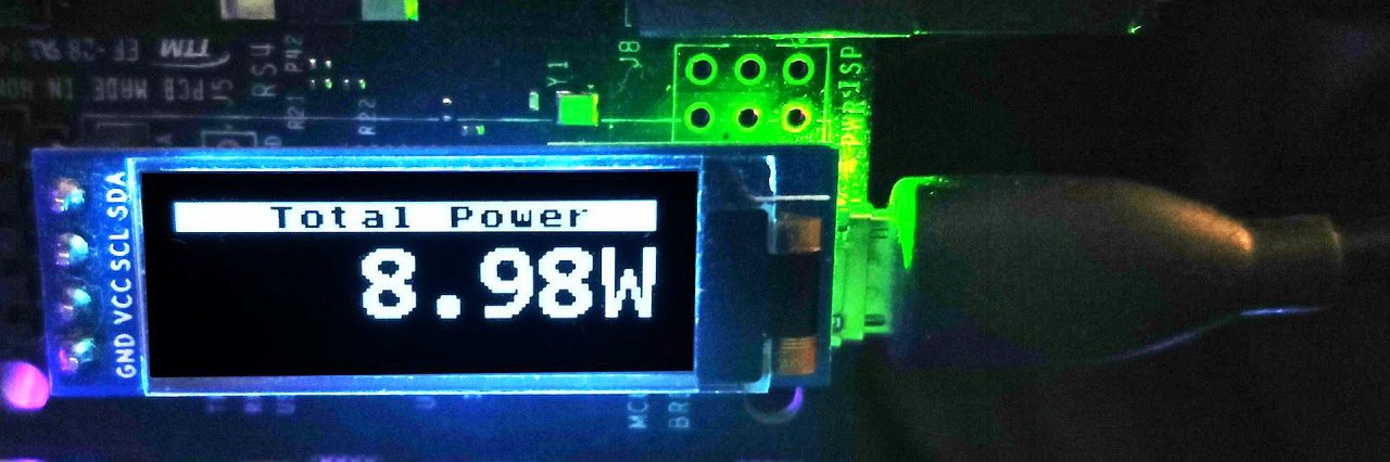 [26/08/2020] PCAT: Ein OLED-Display zeigt in Echtzeit verschiedene Daten an, etwa die gesamte Boardpower (Bild) oder ...