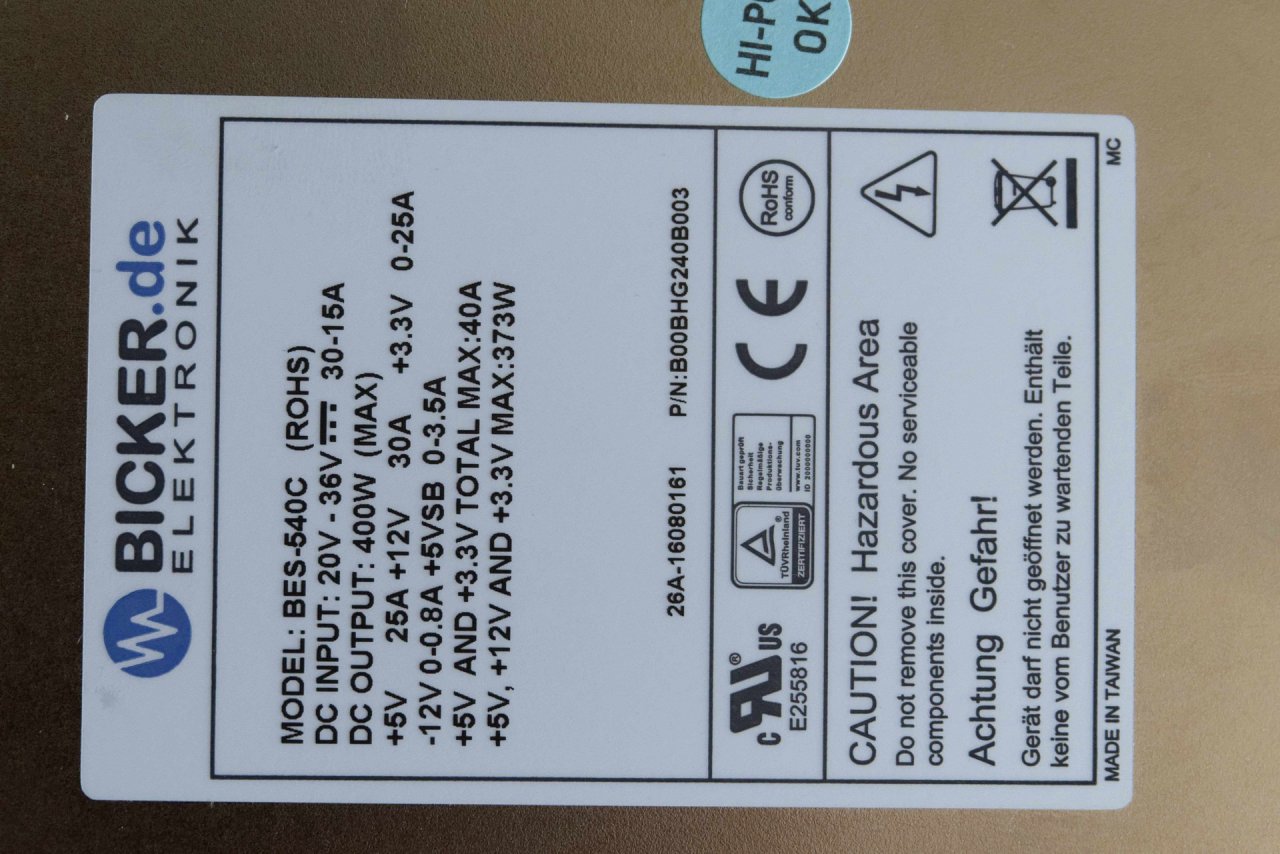 [14/08/2020] Update vom 14.08.2020: Bicker BES-540C (mit einer Eingangsspannung von 20-36 Volt!) von TurricanVeteran