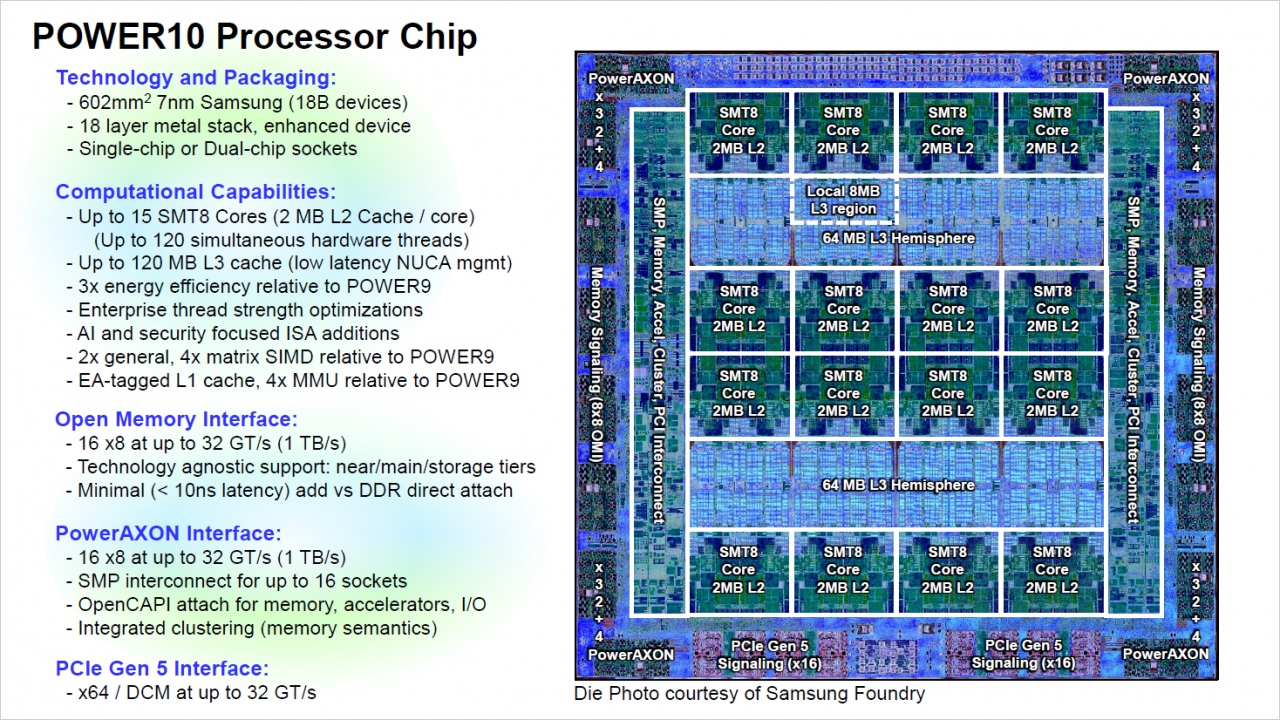 [17/08/2020] IBM Power10: Cloud-Prozessor mit SMT8 und PCIe 5.0 vorgestellt (1)