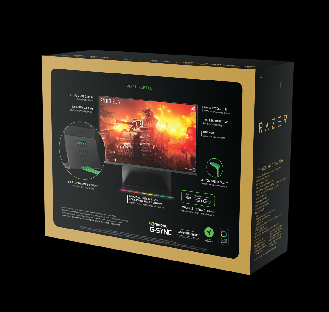 [24/08/2020] Razer Raptor: 144-Hz-Monitor mit Aufstellfunktion und giftgrünem Kabelmanagement erschienen (5)