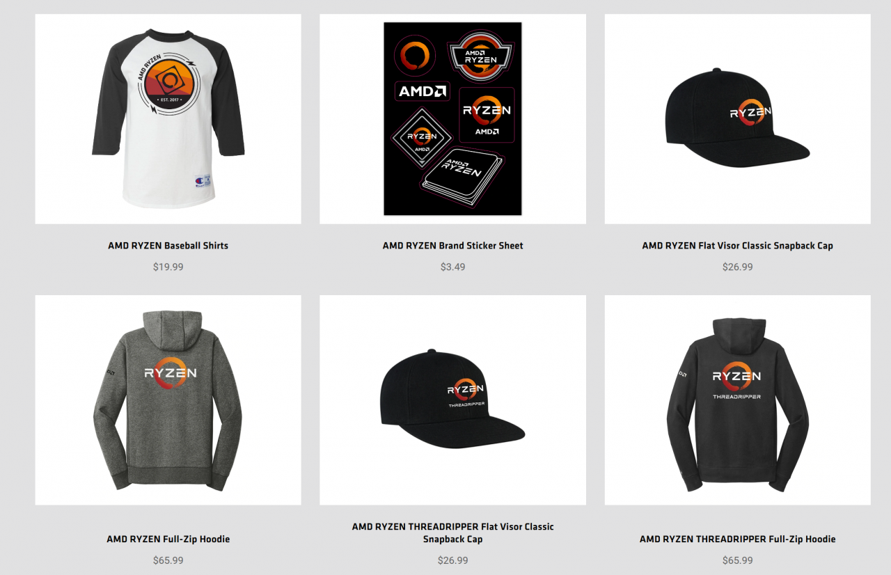 [17/08/2020] AMD-Fanshop: Sticker, Kappen und T-Shirts mit Ryzen-Logo für extrem hohe Versandkosten (1)