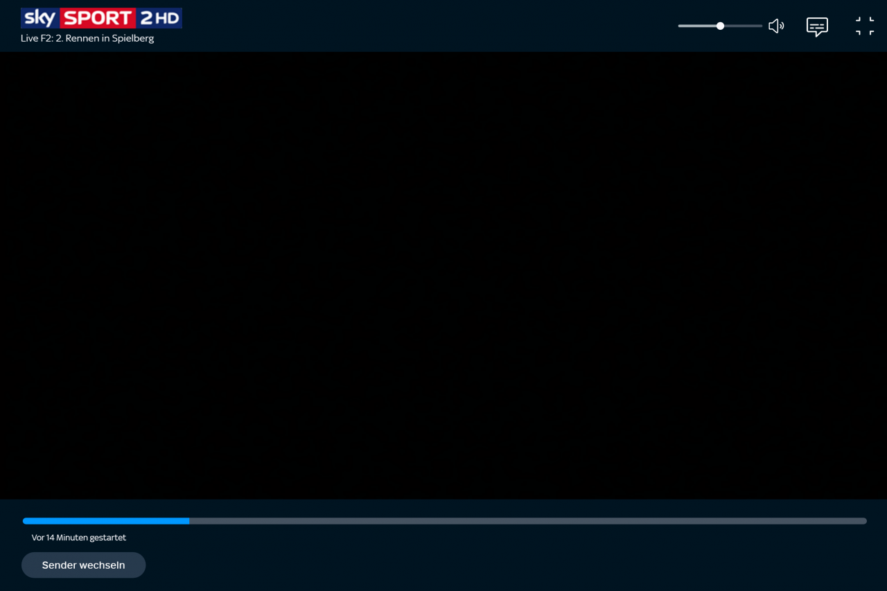 [18/08/2020] Sky Ticket Web Player Wiedergabe. Aus lizenzrechtlichen Gründen wird nur ein schwarzes Bild aufgenommen beim Screenshot erstellen.