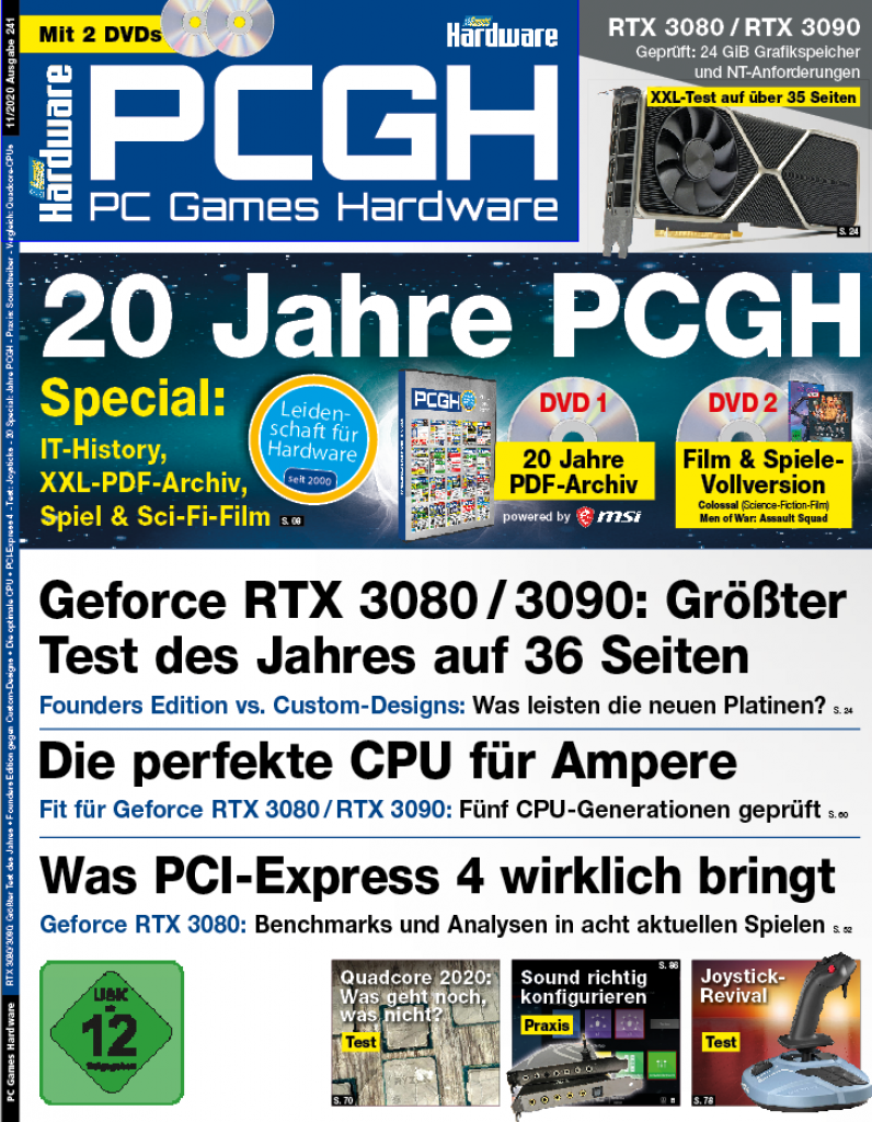 [23/09/2020] Einmalige Chance: PCGH 11/2020 DVD mit 20-Jahres-PDF-Archiv