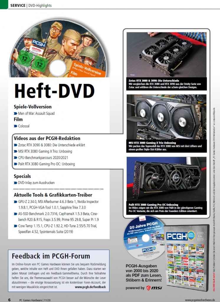[30/09/2020] PCGH #241 11/2020 - DVD-Inhalt