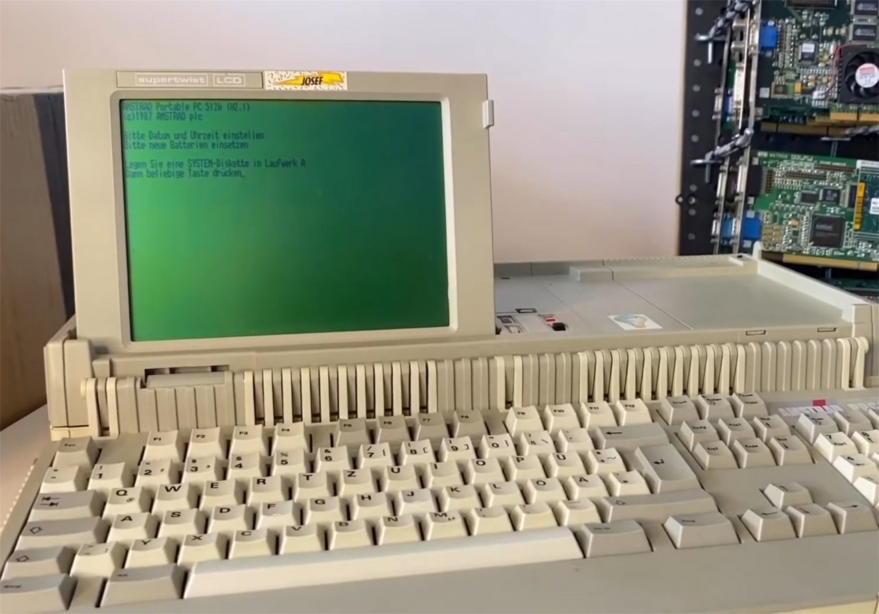 [30/09/2020] Amstrad PPC512: Einer der ersten PC-Laptops von 1988 zeigt sich funktionsfähig im Video
