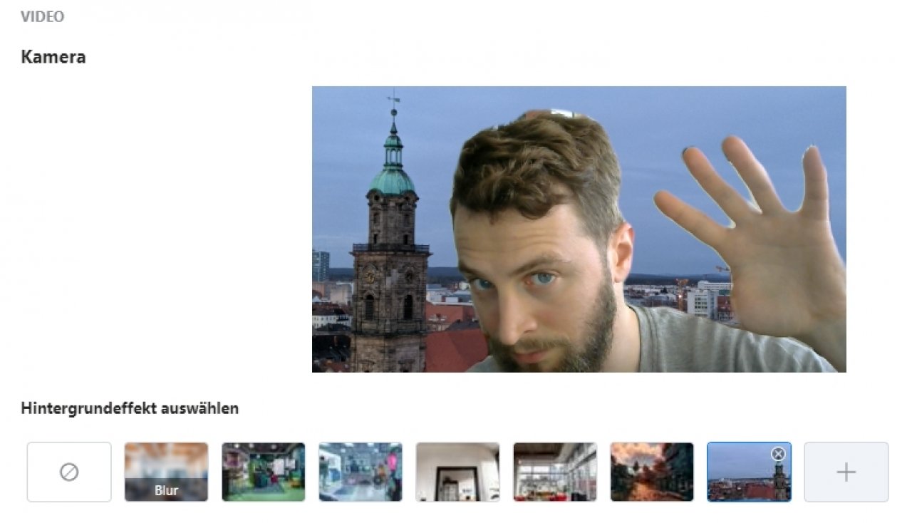 [21/09/2020] Nvidia Broadcast App -&nbsp; Hintergrundtauschen bei Skype. Hier sind mehr Fehler zu erkennen, es wirkt unsauberer