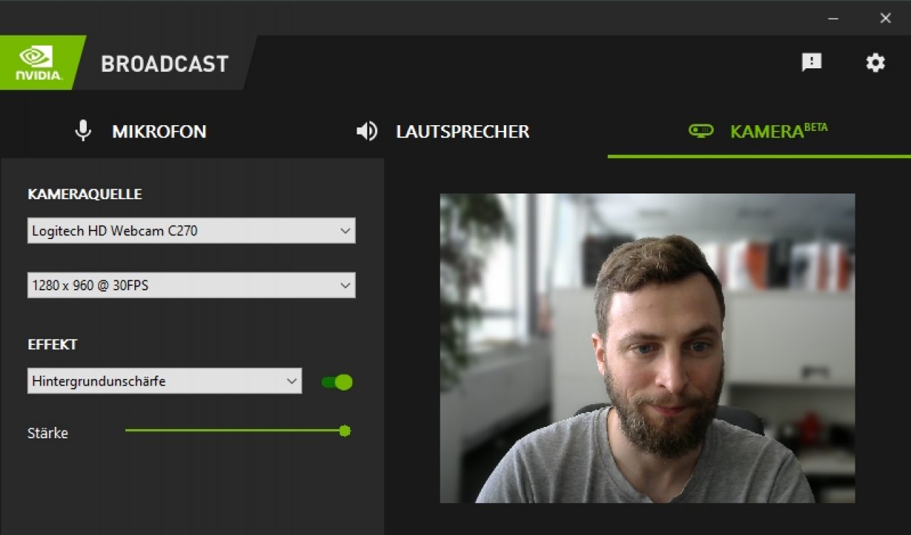 [21/09/2020] Nvidia Broadcast App -&nbsp; Viel Unschärfe