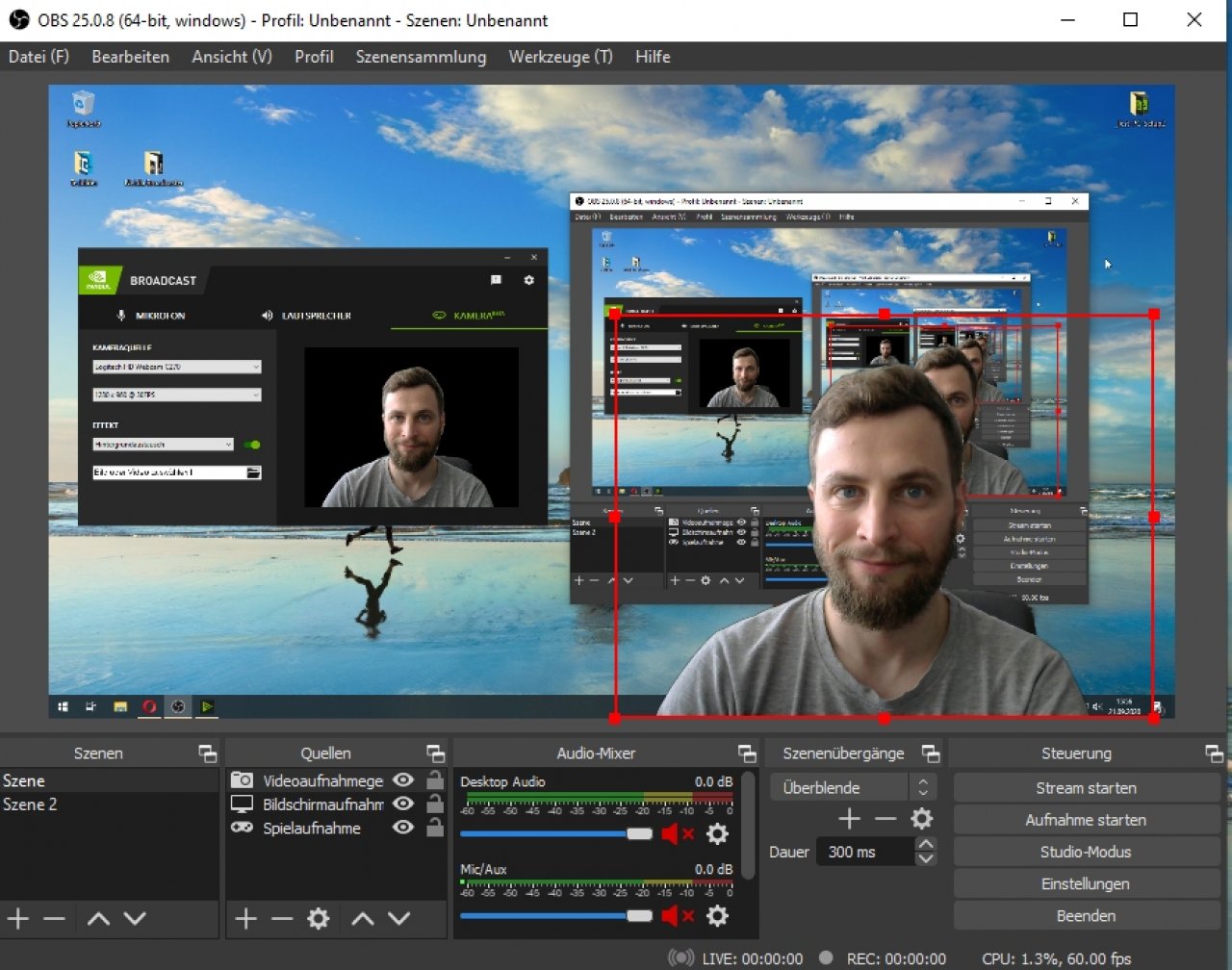 [21/09/2020] Nvidia Broadcast App -&nbsp; Virtueller Greenscreen eingepflegt in OBS