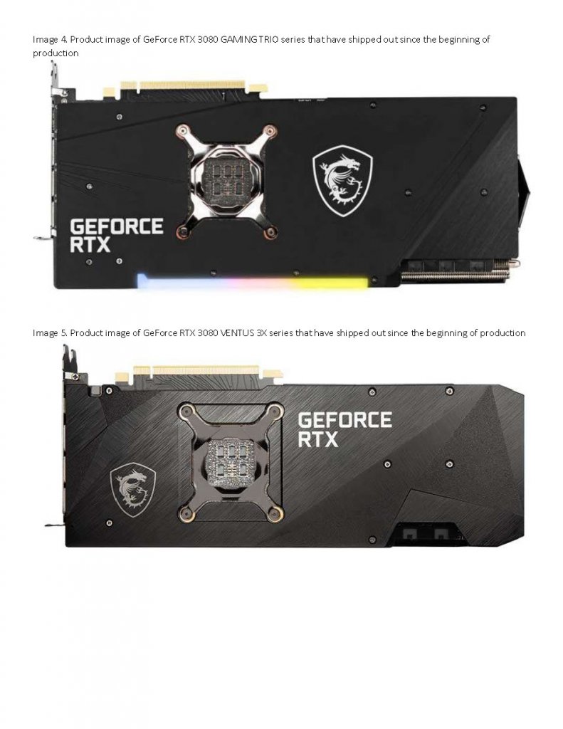 [29/09/2020] Bilder der MSI RTX 3080, die an den Handel geschickt wurden