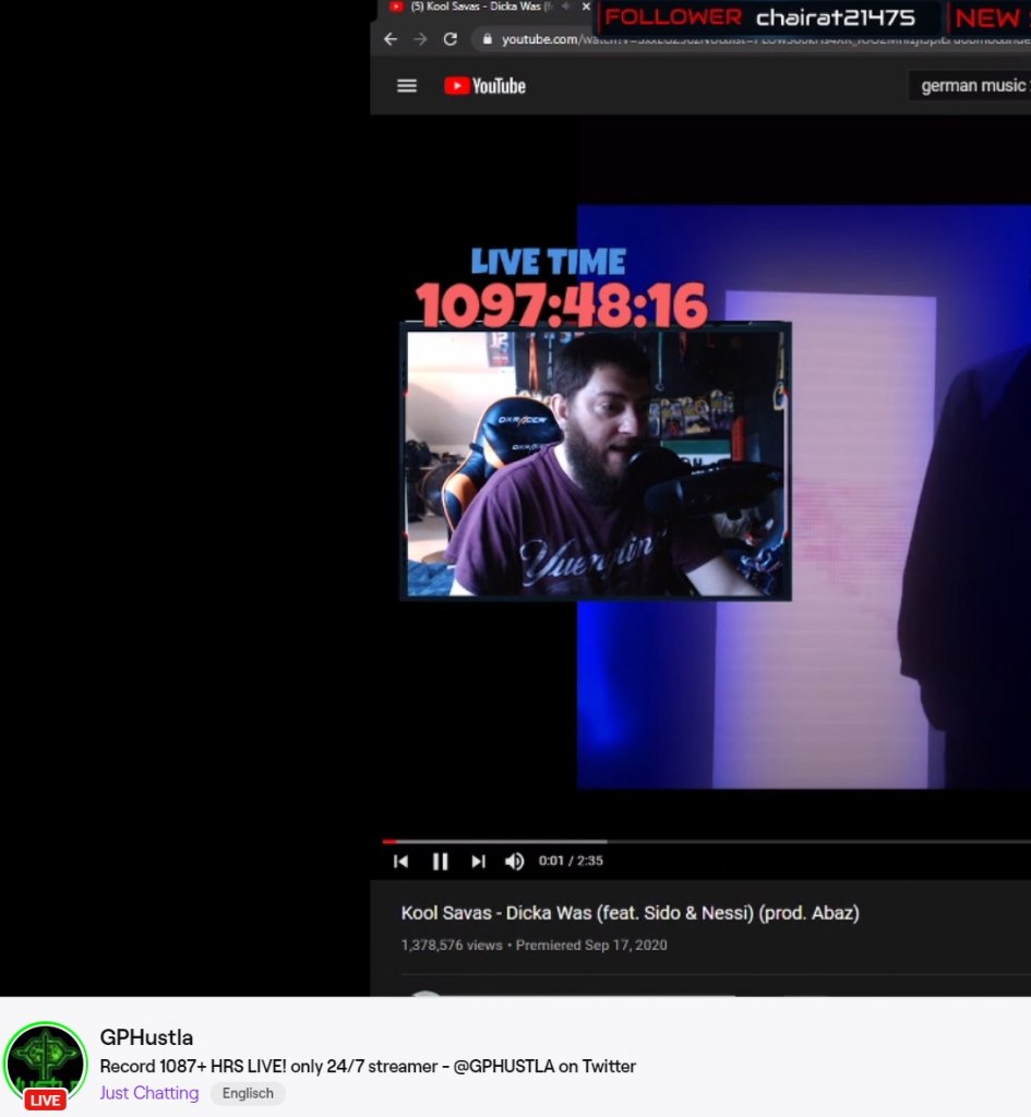 [30/09/2020] Twitch Streamer GPHustla Rekordstream