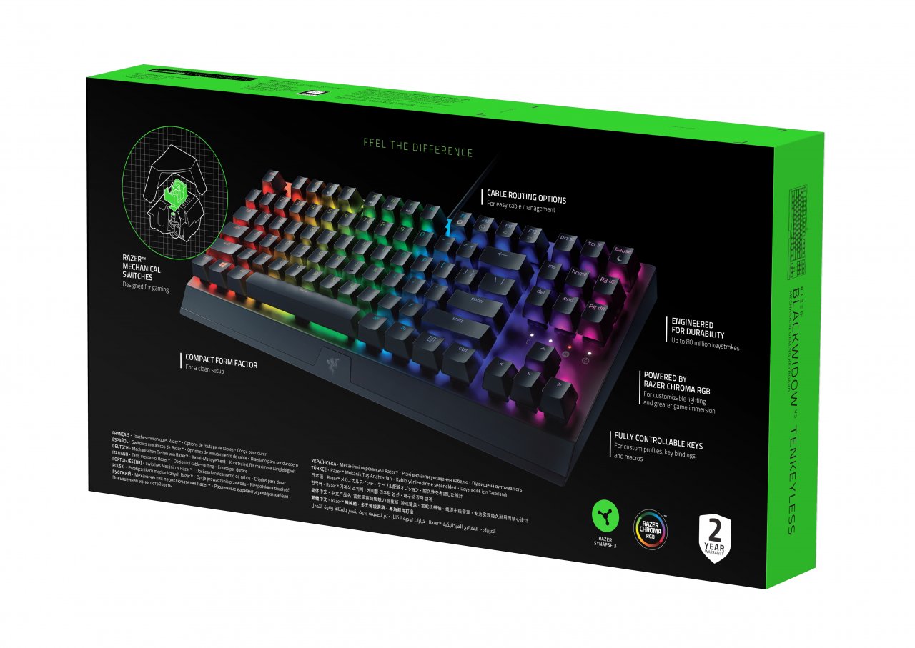 [07/10/2020] Razer BlackWidow V3 Tenkeyless 2020 Verpackung Heck