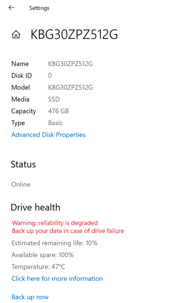 [02/10/2020] Windows 10 21H1 Build 20226 Drive Health