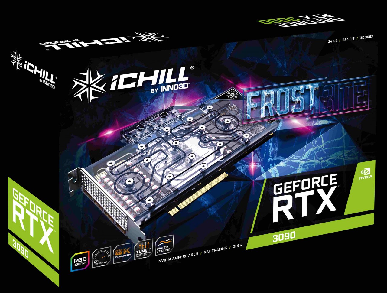 [09/11/2020] Geforce RTX 3080 und 3090: Inno3D iChill Frostbite mit vorinstalliertem Wasserkühler (1)