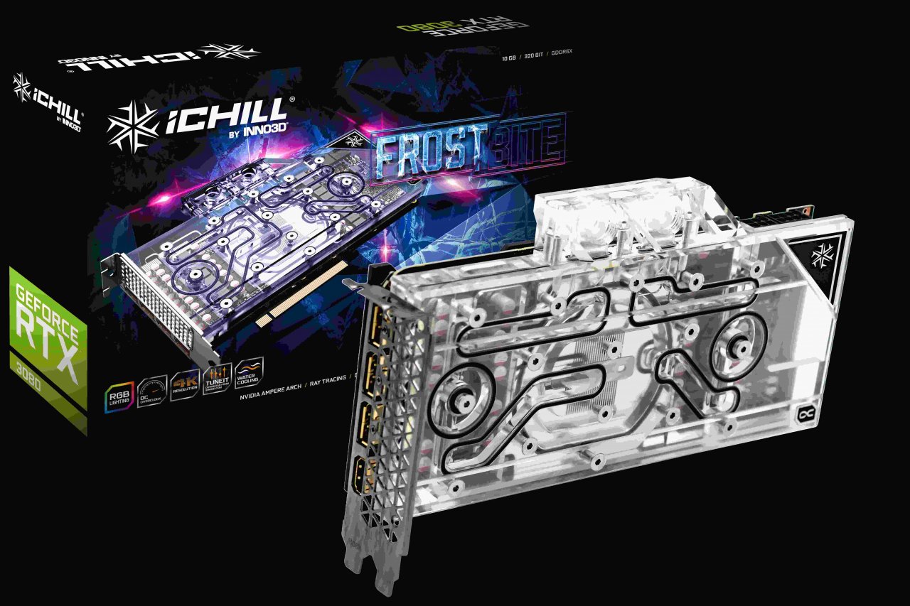 [09/11/2020] Geforce RTX 3080 und 3090: Inno3D iChill Frostbite mit vorinstalliertem Wasserkühler (2)
