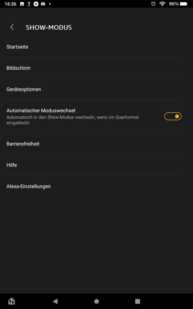 [20/11/2020] Amazon Fire HD8 Plus Tablet Echo Show Modus Einstellungen 01