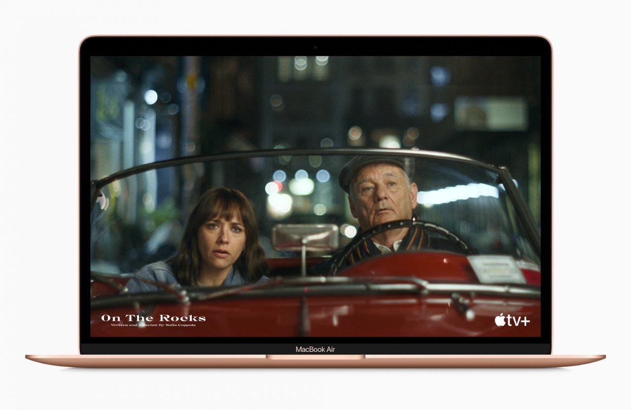 [11/11/2020] Apple new macbookair gold apple tv plus screen 11102020