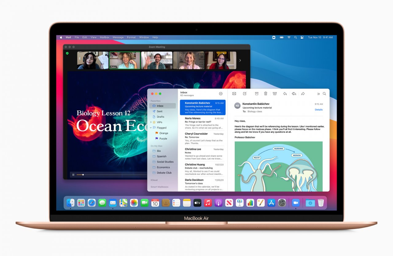 [11/11/2020] Apple new macbookair gold bigsur screen 11102020