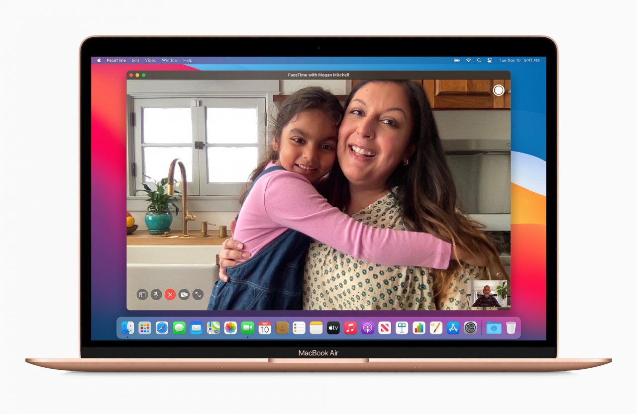 [11/11/2020] Apple new macbookair gold facetime screen 11102020
