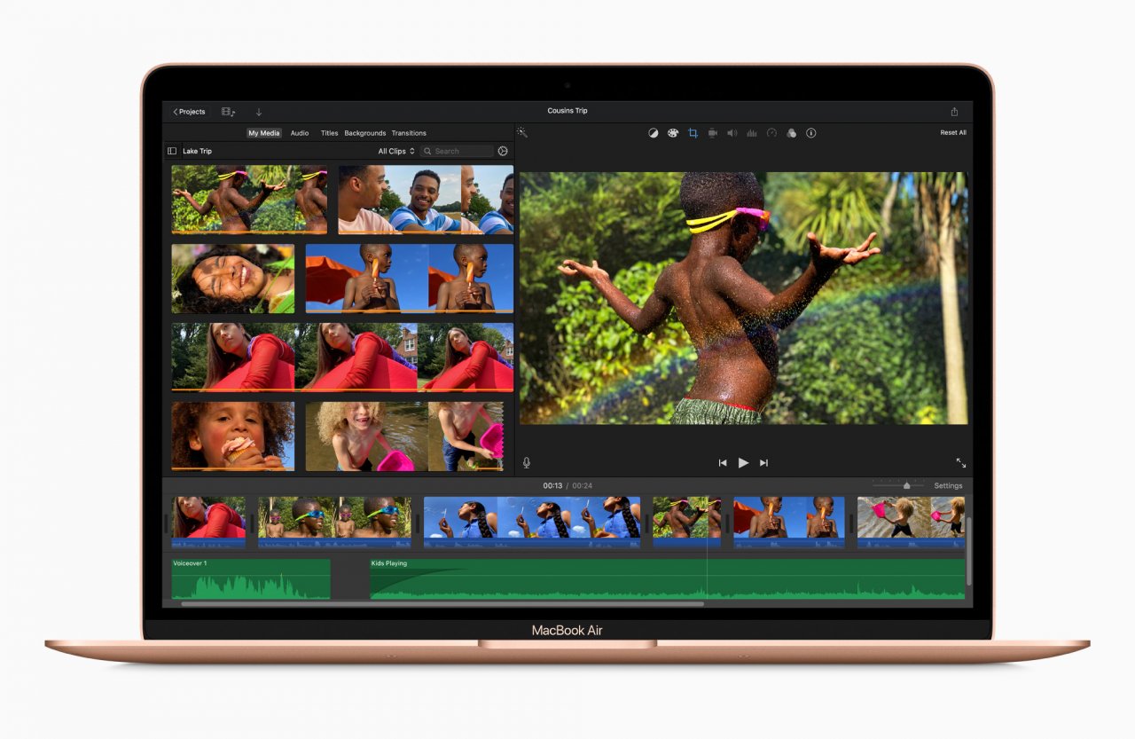 [11/11/2020] Apple new macbookair gold imovie screen 11102020