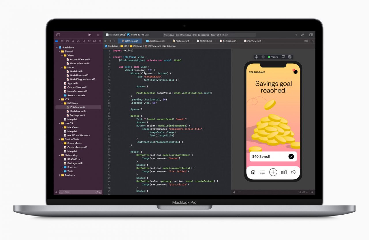 [11/11/2020] Apple new macbookpro xcode screen 11102020