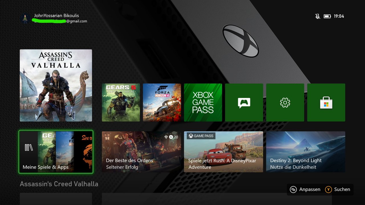 [05/11/2020] Xbox Series X und Series S im Test - UI auf der Xbox One X